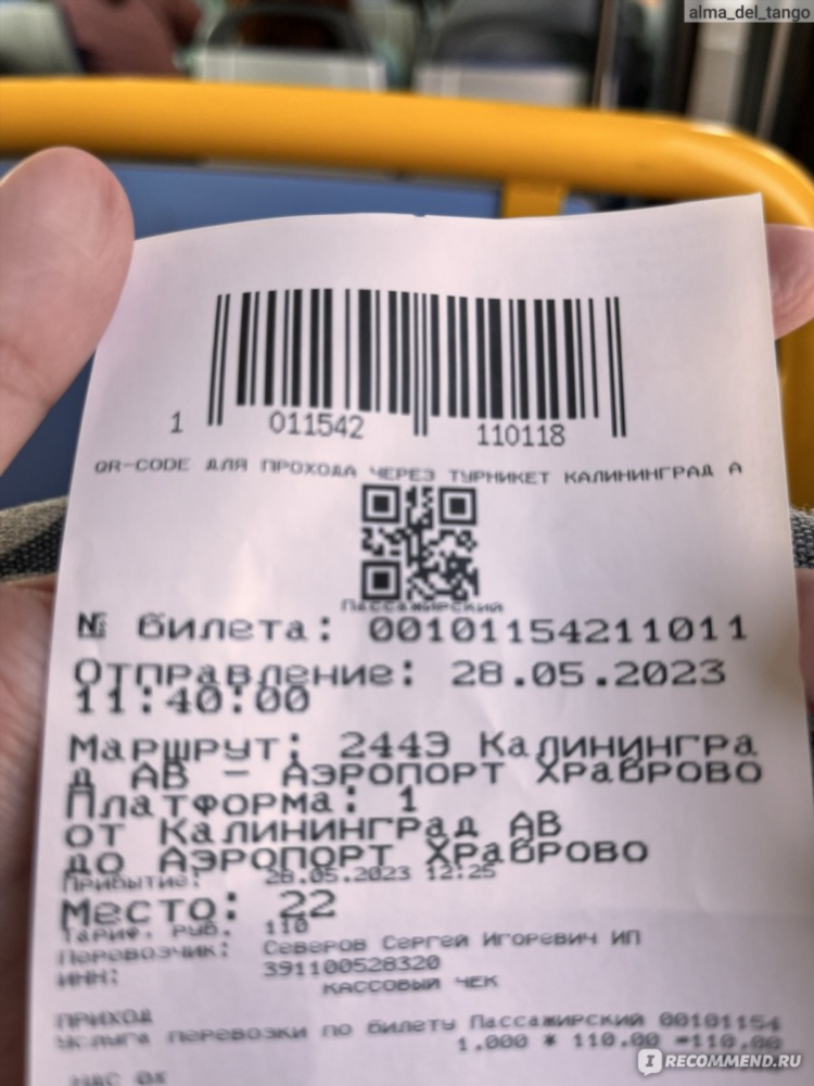 Калининград автобус в аэропорт расписание