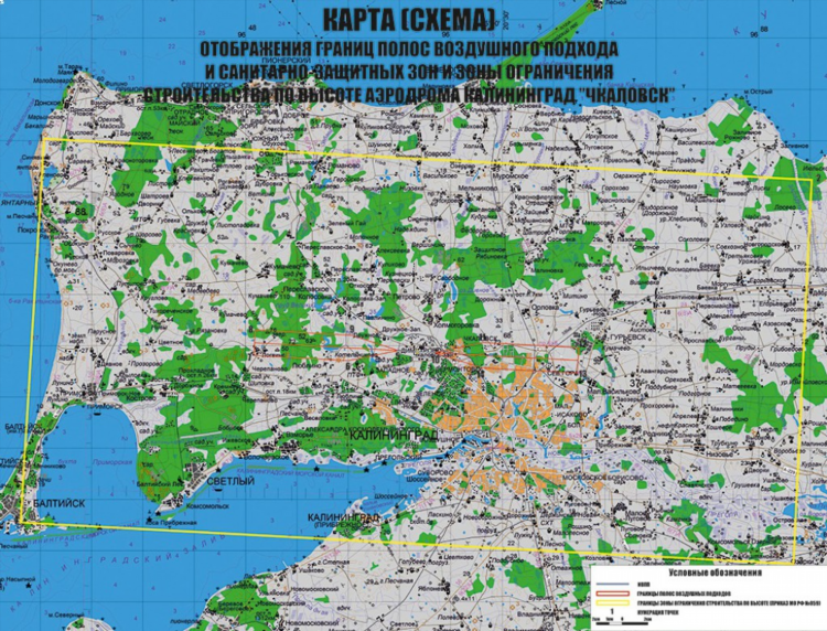 Калининград границы карта