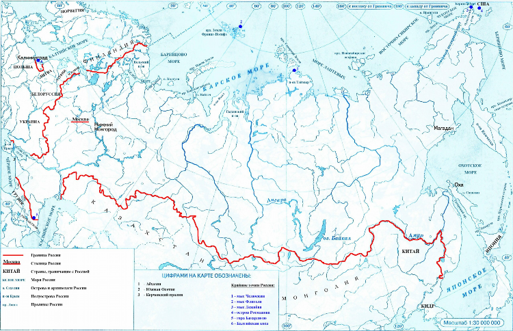 С кем граничит калининград на карте