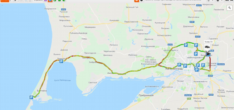Сколько км от красноярска до калининграда