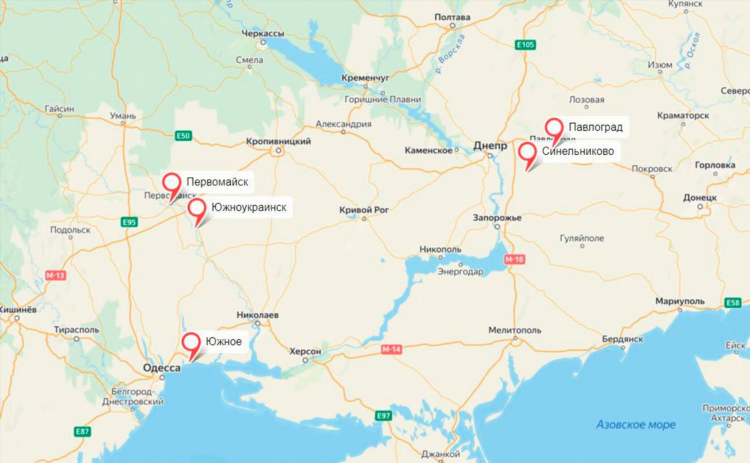 Ул украинская калининград на карте